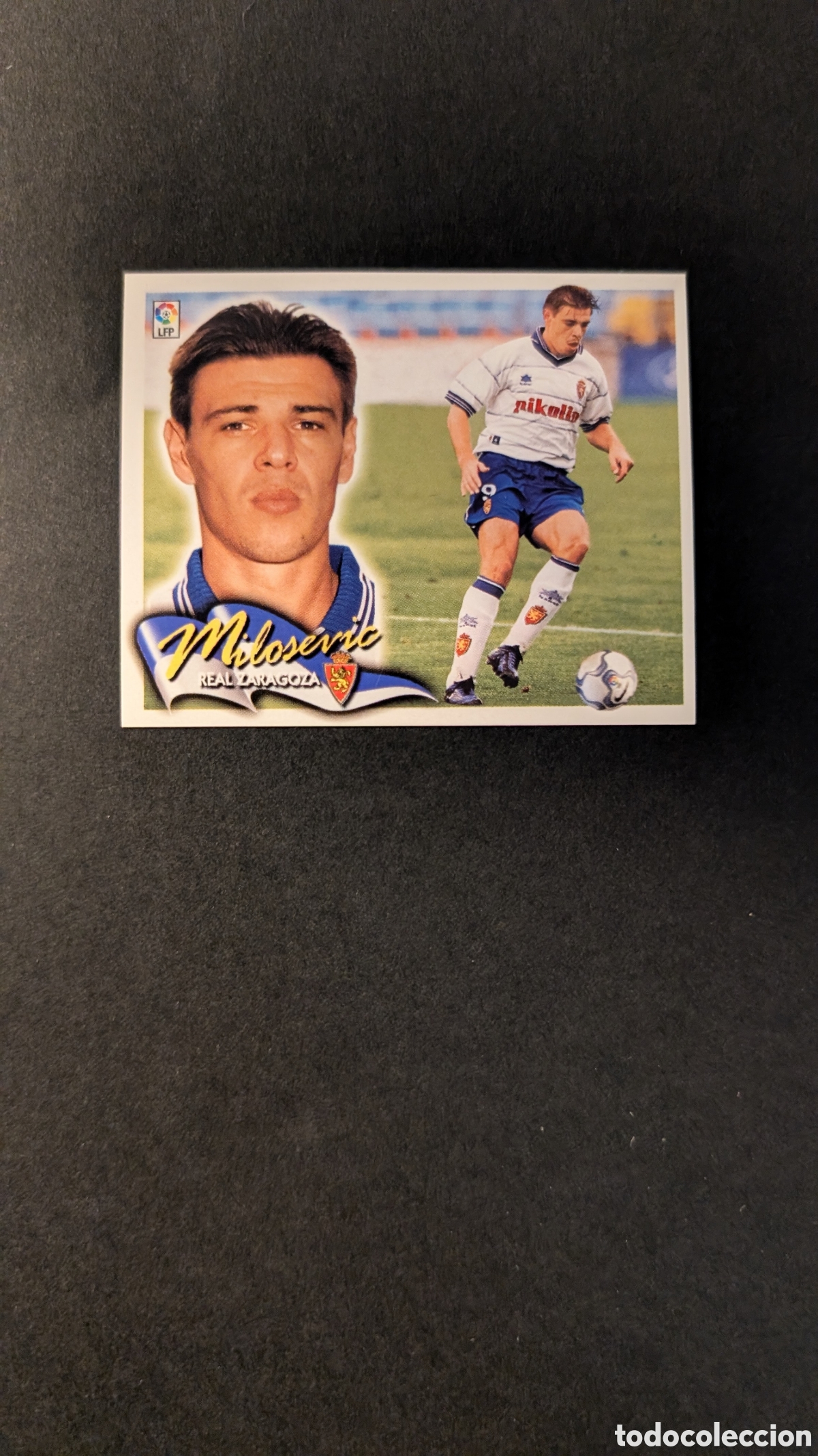 Cartes &agrave; collectionner de Football: L5 MILOSEVIC ZARAGOZA BAJA LIGA ESTE 2000/01 00 01 NUNCA PEGADO SIN PEGAR