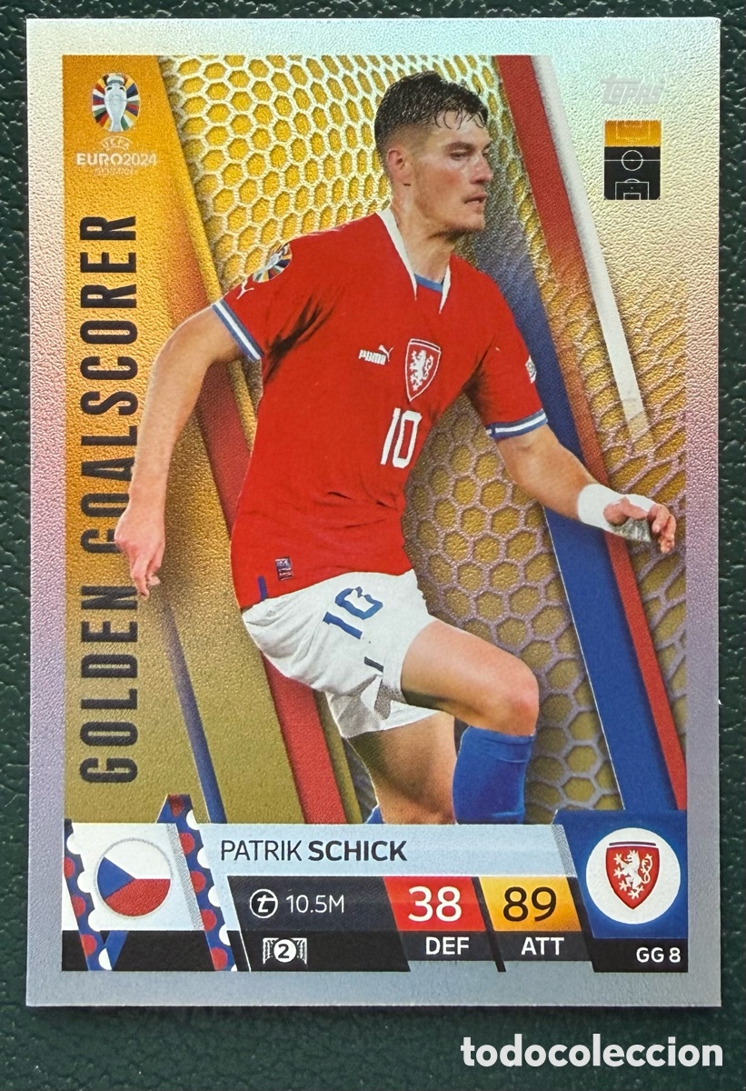 Cromos de F&uacute;tbol: GG 8 PATRIK SCHICK REPUBLICA CHECA GOLDEN GOALSCORER FICHAS ALBUM TOPPS UEFA EURO 2024 MATCH ATTAX