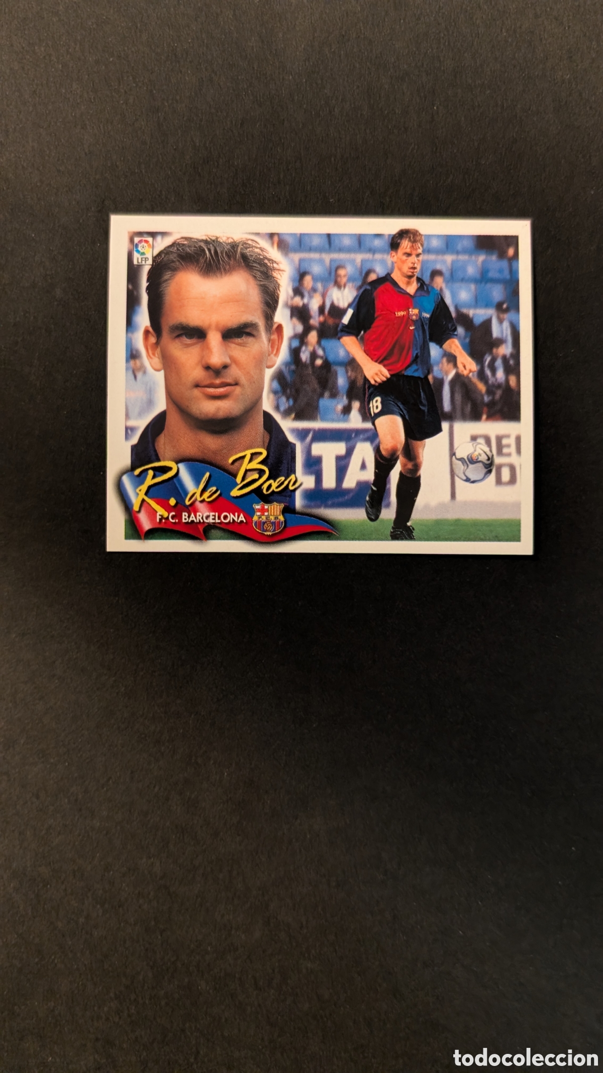 Cromos de F&uacute;tbol: L5 RONALD DE BOER BAJA BARCELONA LIGA ESTE 2000/01 00 01 NUNCA PEGADO SIN PEGAR