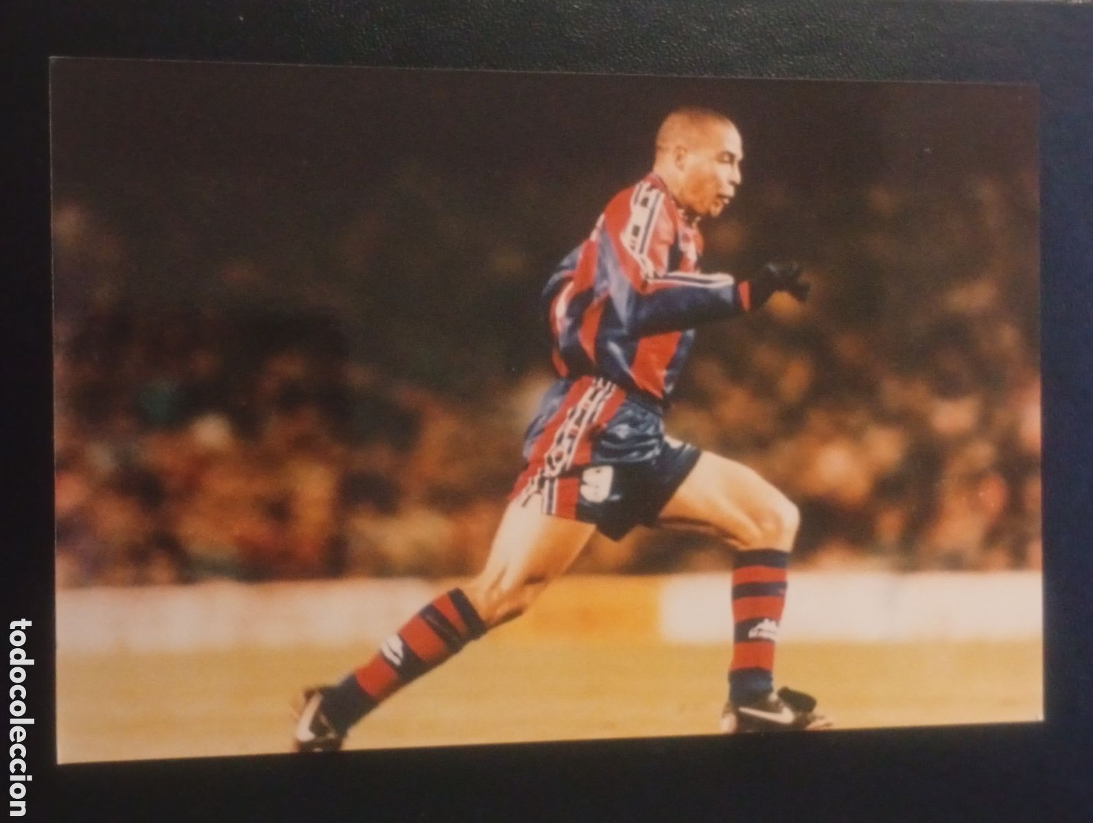 Cromos de F&uacute;tbol: foto kodak RONALDO NAZARIO BARCELONA A&Ntilde;OS 90 FOTOGRAF&Iacute;A no CARDS TOPPS PANINI MUNDICROMO BRASIL