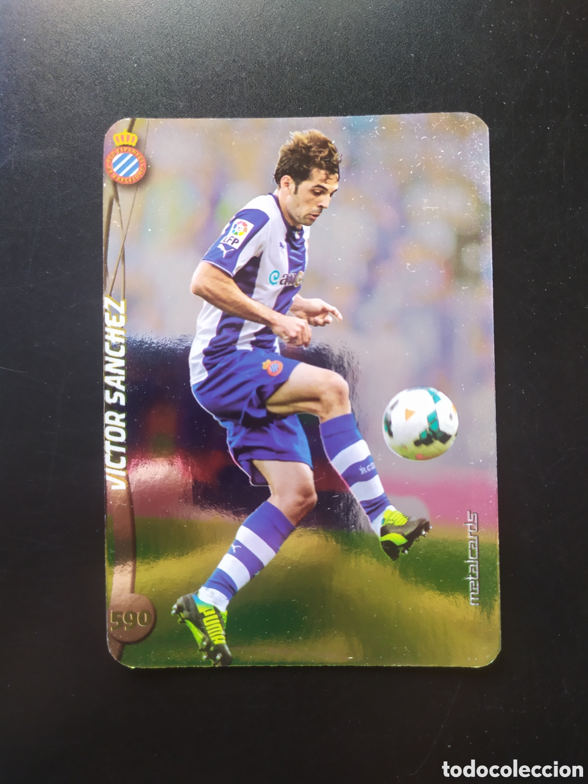 Cromos de F&uacute;tbol: Mundicromo fichas Liga 2014 2015 14 15 Victor S&aacute;nchez top brillo liso n&deg; 590 Espanyol