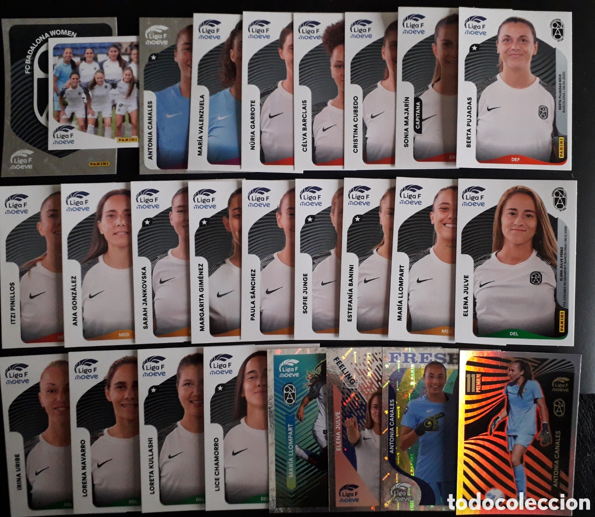 Cromos de F&uacute;tbol: 26 CROMOS BADALONA WOMEN LIGA F FEMENINA 2025 2026 25 26 PANINI EQUIPO COMPLETO ESPECIALES Y PREMIUM