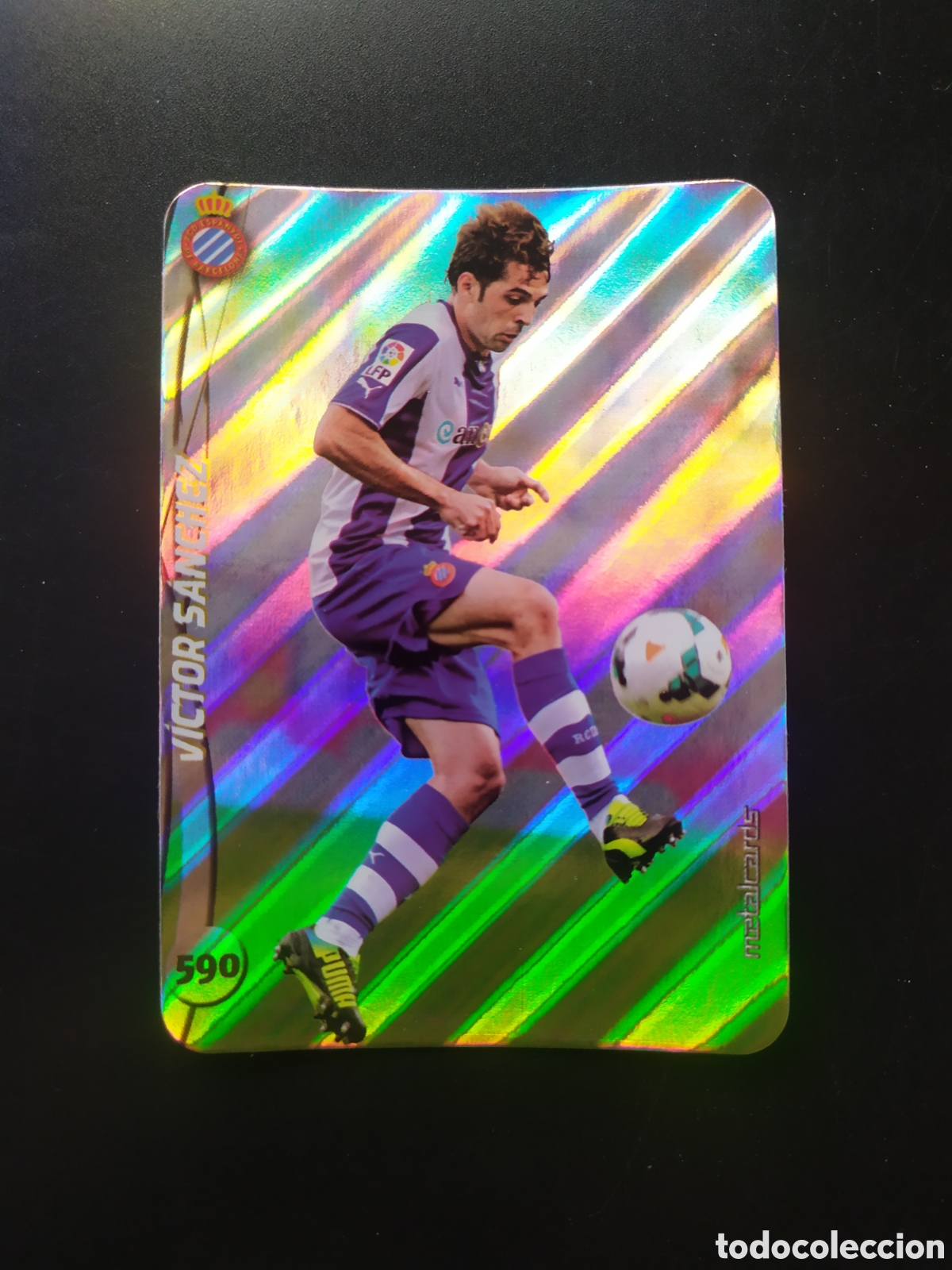 Cromos de F&uacute;tbol: Mundicromo fichas Liga 2014 2015 14 15 Victor S&aacute;nchez top brillo rayas n&deg; 590 Espanyol