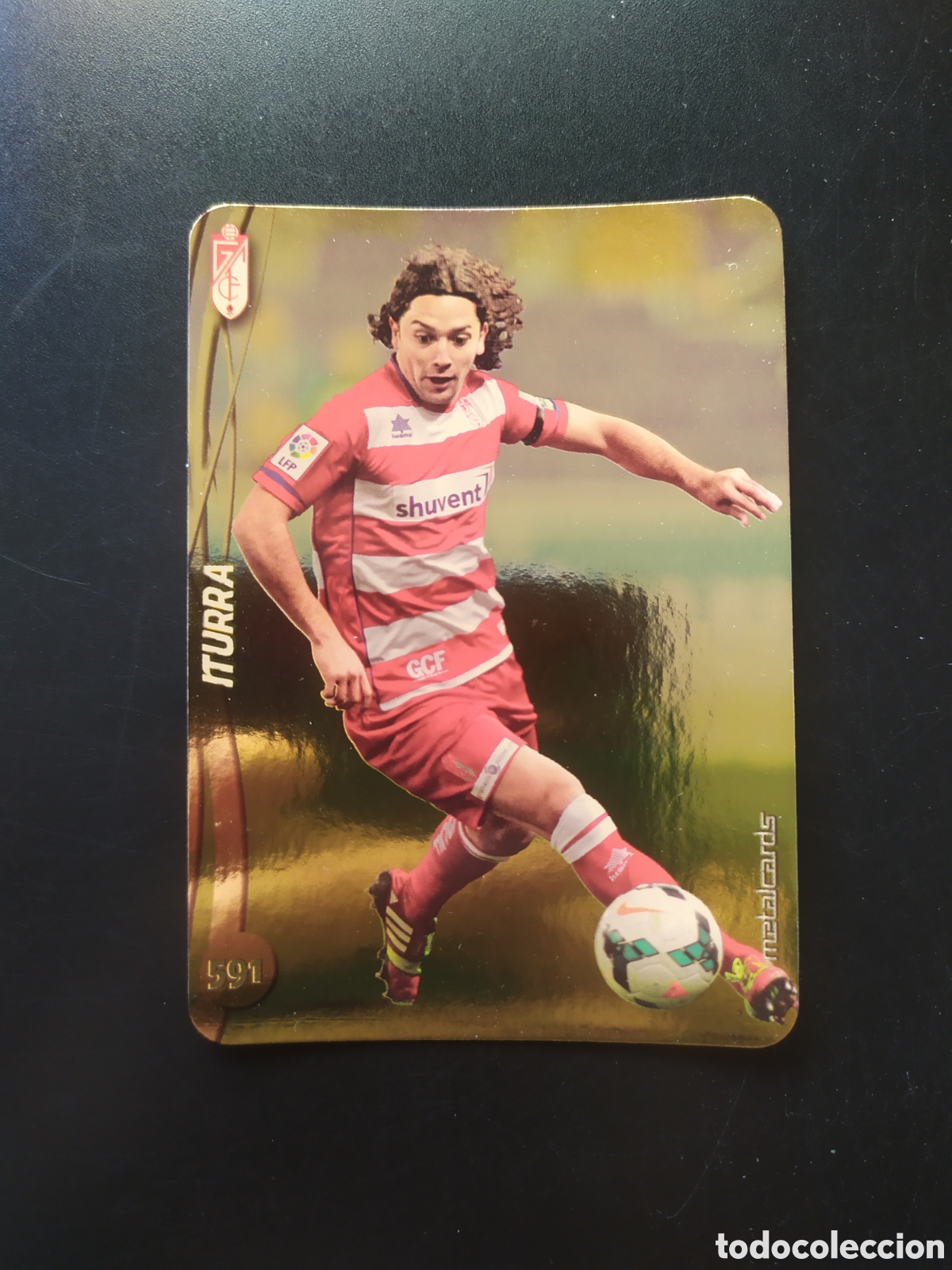 Cromos de F&uacute;tbol: Mundicromo fichas Liga 2014 2015 14 15 Iturra top brillo liso dorado n&deg; 591 Granada