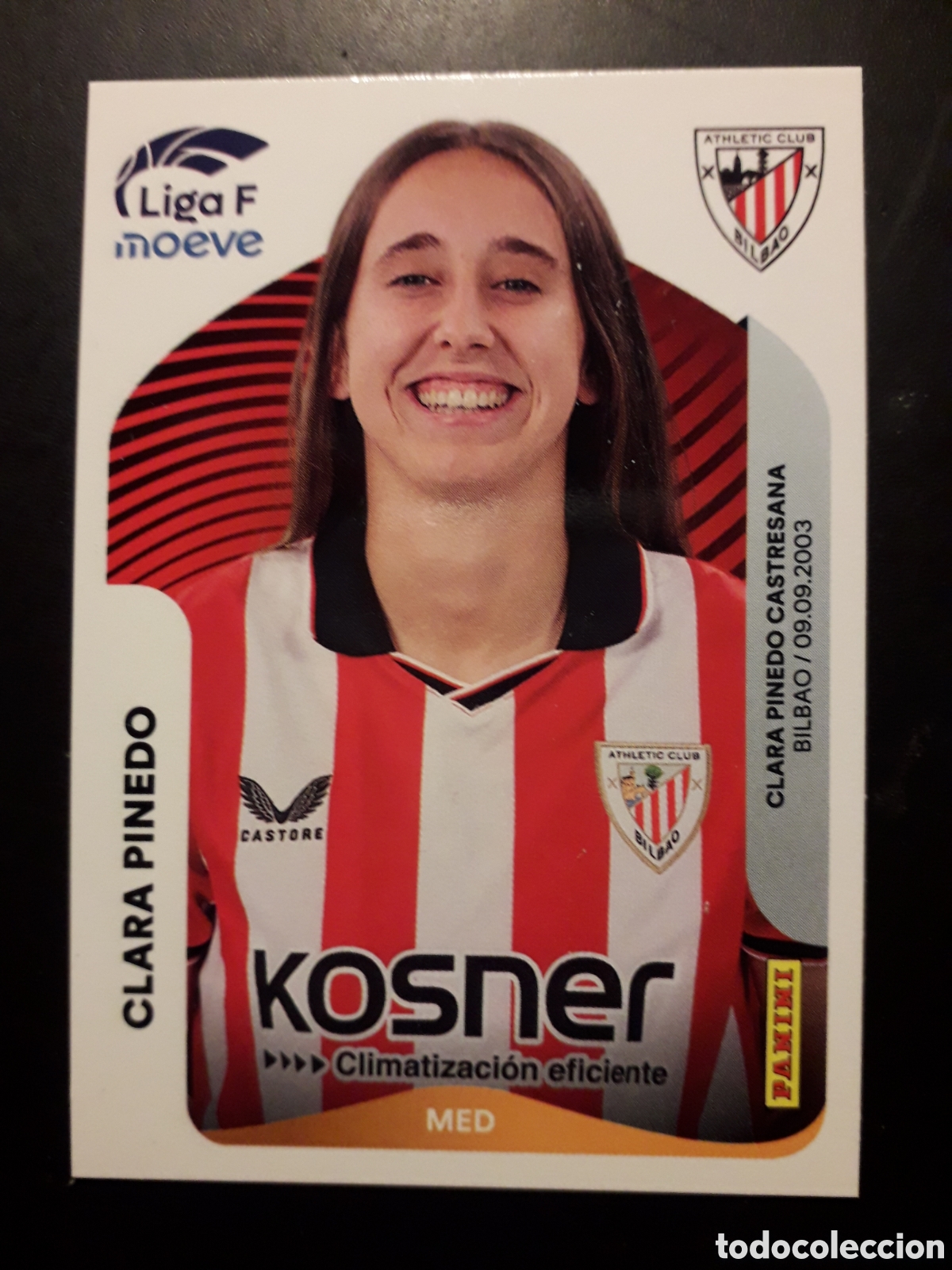 Football Stickers: CLARA PINEDO ATHLETIC BILBAO N&deg; 35 LIGA F FEMENINA 2025 2026 25 26 PANINI SIN PEGAR PEDIDO M&Iacute;NIMO 3&euro;
