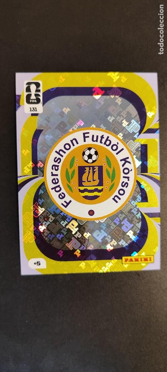 Cromos de F&uacute;tbol: ADRENALYN XL FIFA WORLD CUP 2026 CARD ESCUDO CURAZAO/CURA&Ccedil;AO # 131 PANINI