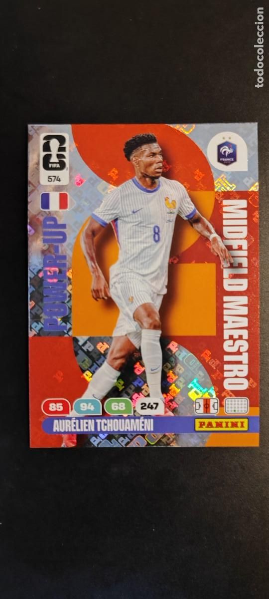 Cromos de F&uacute;tbol: ADRENALYN XL FIFA WORLD CUP 2026 CARD POWER-UP TCHOUAMENI FRANCIA # 574 PANINI