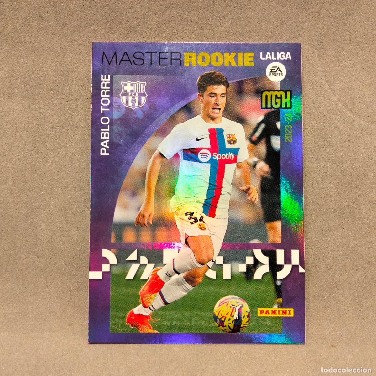 Cromos de F&uacute;tbol: Pablo Torre Carral, F&uacute;tbol Club Barcelona, Master Rookie, MegaCracks, MGK 2023-24