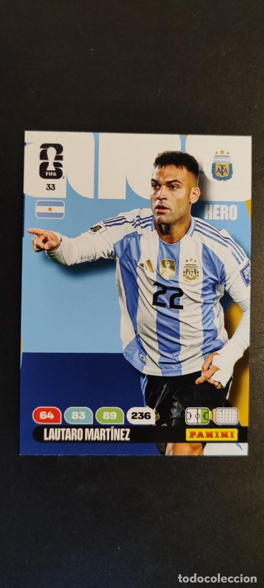Cromos de F&uacute;tbol: ADRENALYN XL FIFA WORLD CUP 2026 CARD LAUTARO ARGENTINA # 33 PANINI