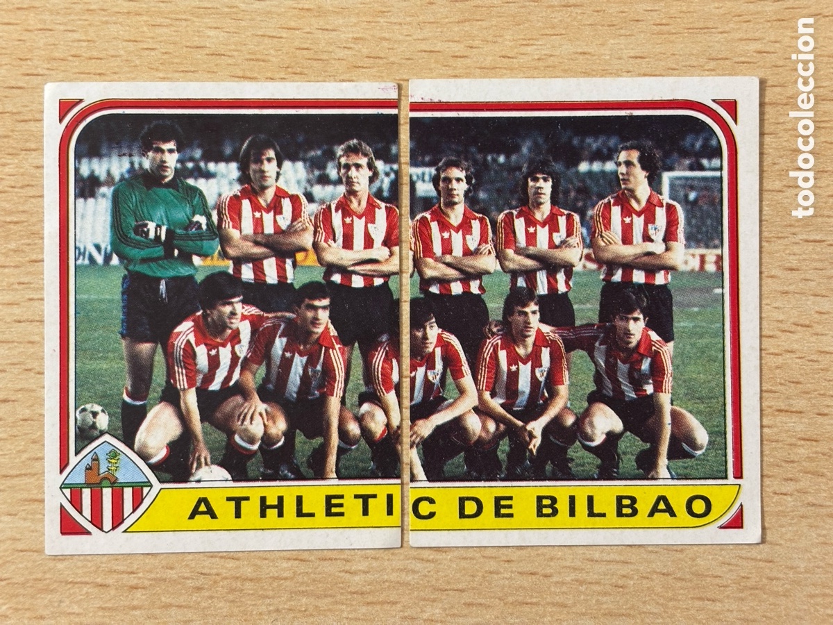 Cromos de F&uacute;tbol: # 4-5 Alineaci&oacute;n Athletic Club de Bilbao Futbol 84 Panini sin pegar