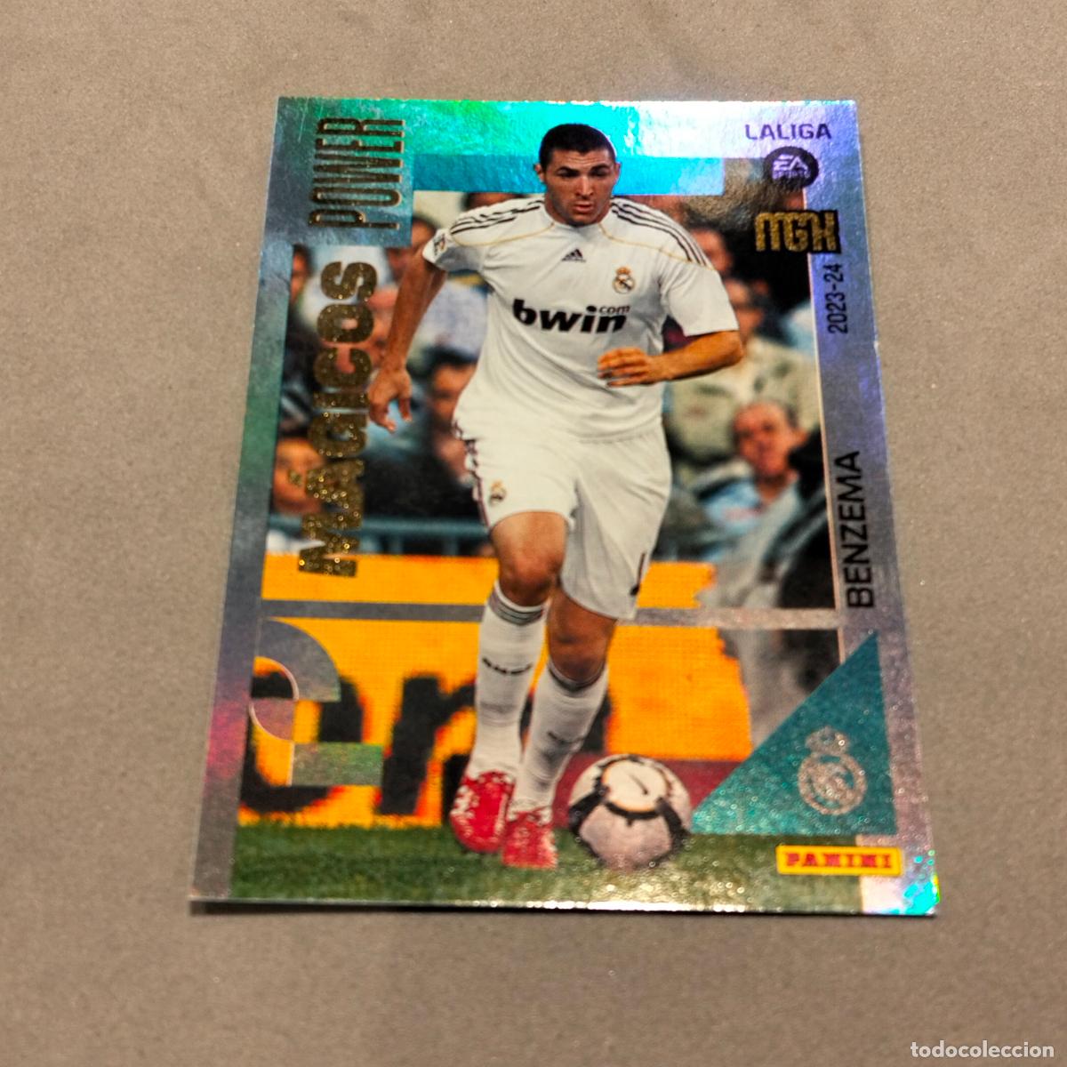 Cromos de F&uacute;tbol: Karim Benzem&aacute;, Real Madrid Club de F&uacute;tbol, M&aacute;gicos Power, MegaCracks, MGK 2023-24
