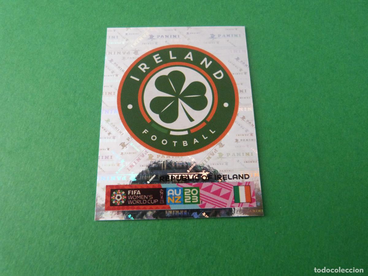 Figurine di Calcio: CROMO FUTBOL ESCUDO IRLANDA SIN PEGAR N&ordm; 90 MUNDIAL FEMENINO AUSTRALIA NUEVA ZELANDA 2023 PANINI