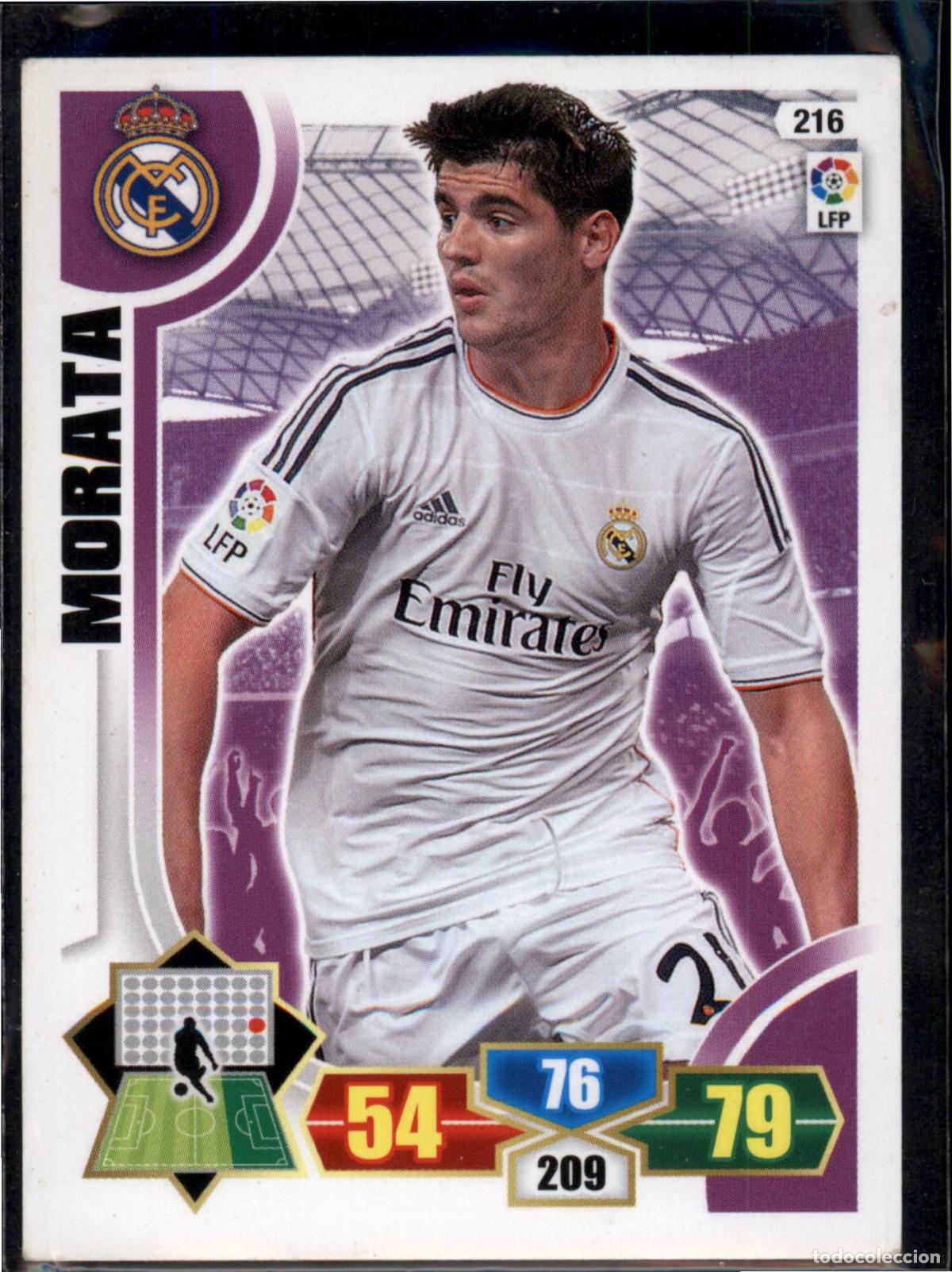 Cartes &agrave; collectionner de Football: Morata N&ordm; 216 Real Madrid Liga BBVA Adrenalyn XL 2013 2014 Panini 13 14