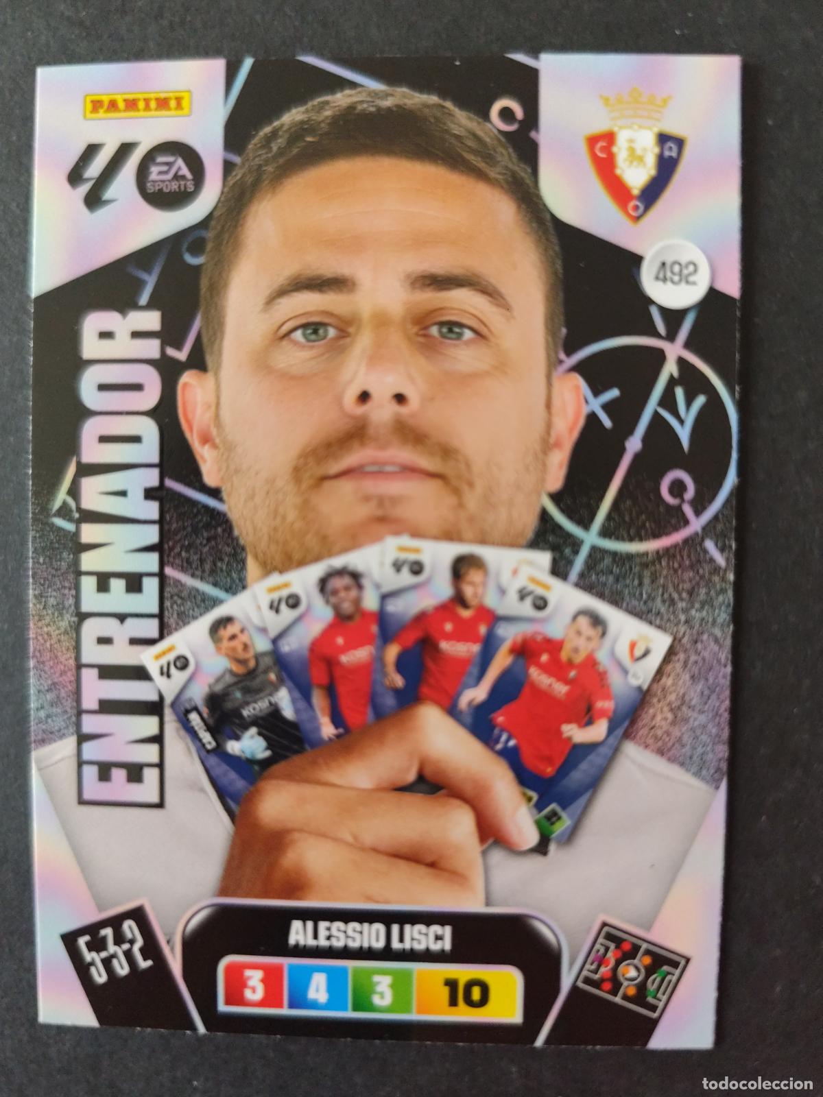 Cromos de F&uacute;tbol: 492 ALESSIO LISCI OSASUNA ENTRENADOR ADRENALYN 2025 2026 25 26 PEDIDO M&Iacute;NIMO 2&euro;