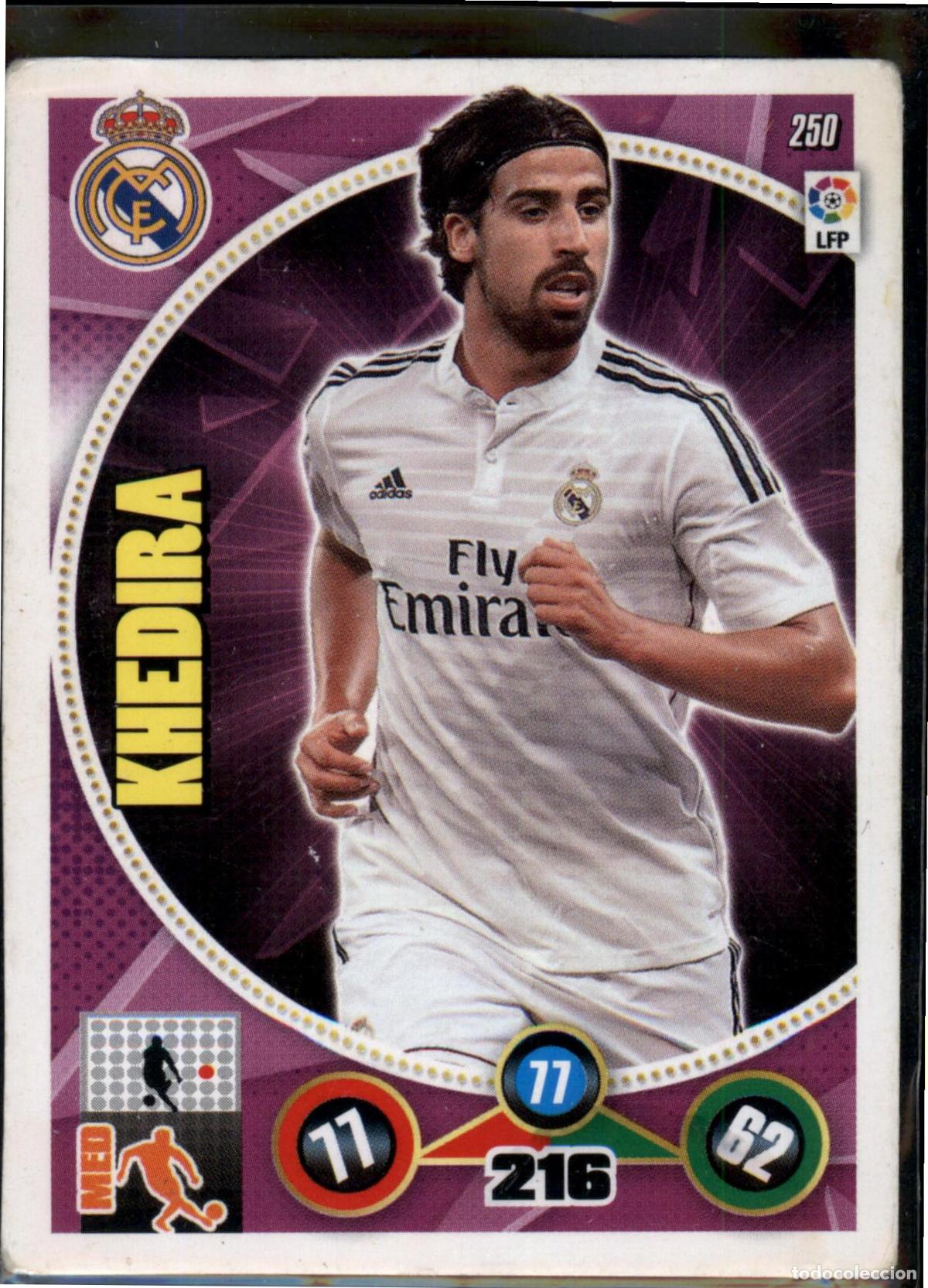 Cromos de F&uacute;tbol: Khedira N&ordm; 250 Real Madrid Liga BBVA Adrenalyn XL 2014 2015 Panini 14 15
