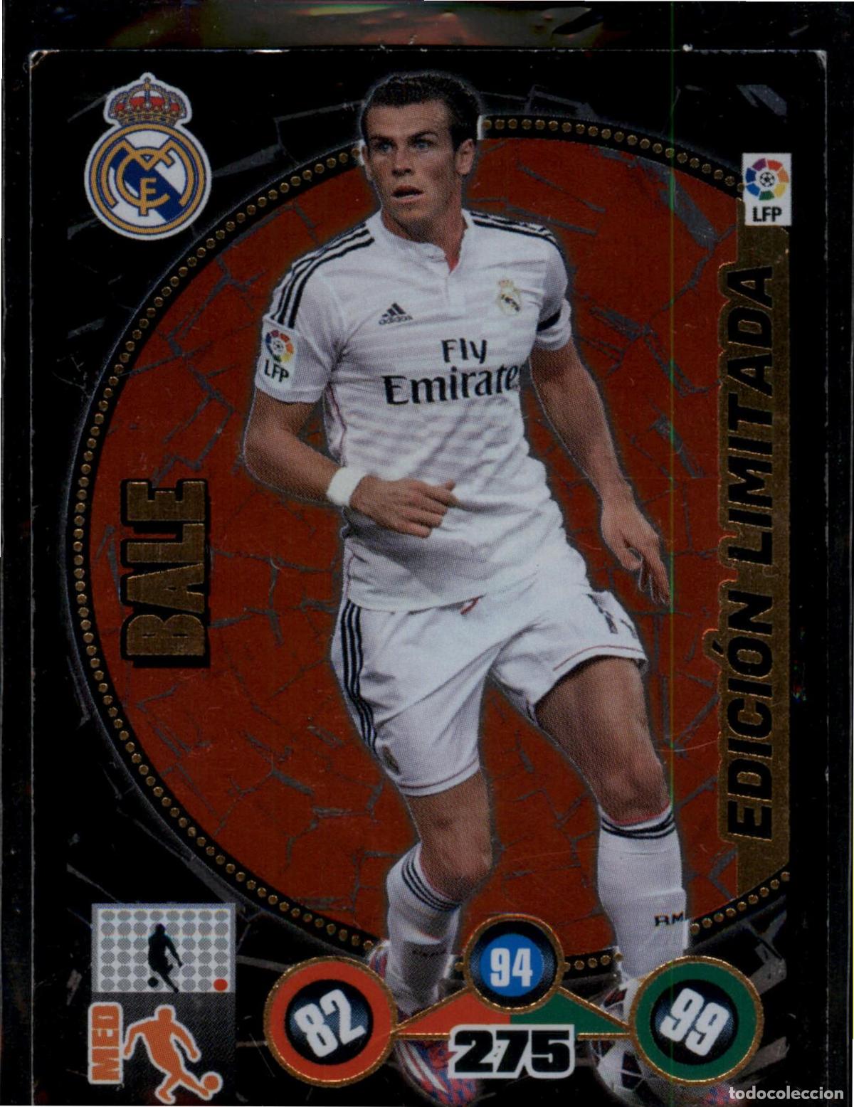 Cromos de F&uacute;tbol: Bale Edici&oacute;n Limitada Real Madrid Liga BBVA Adrenalyn XL 2014 2015 Panini 14 15
