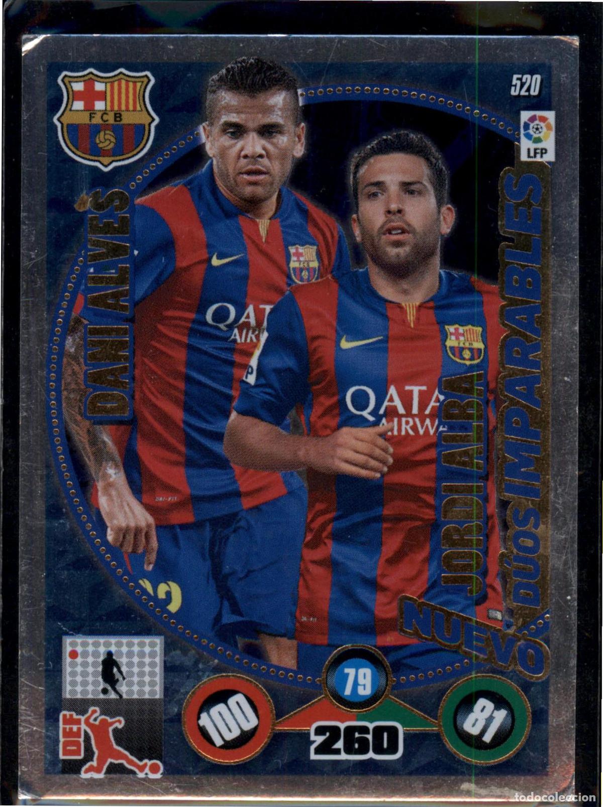 Fu&szlig;ball-Sticker: Nuevos D&uacute;os Imparables N&ordm; 520 Bar&ccedil;a (Barcelona) Liga BBVA Adrenalyn XL 2014 2015 Panini 14 15