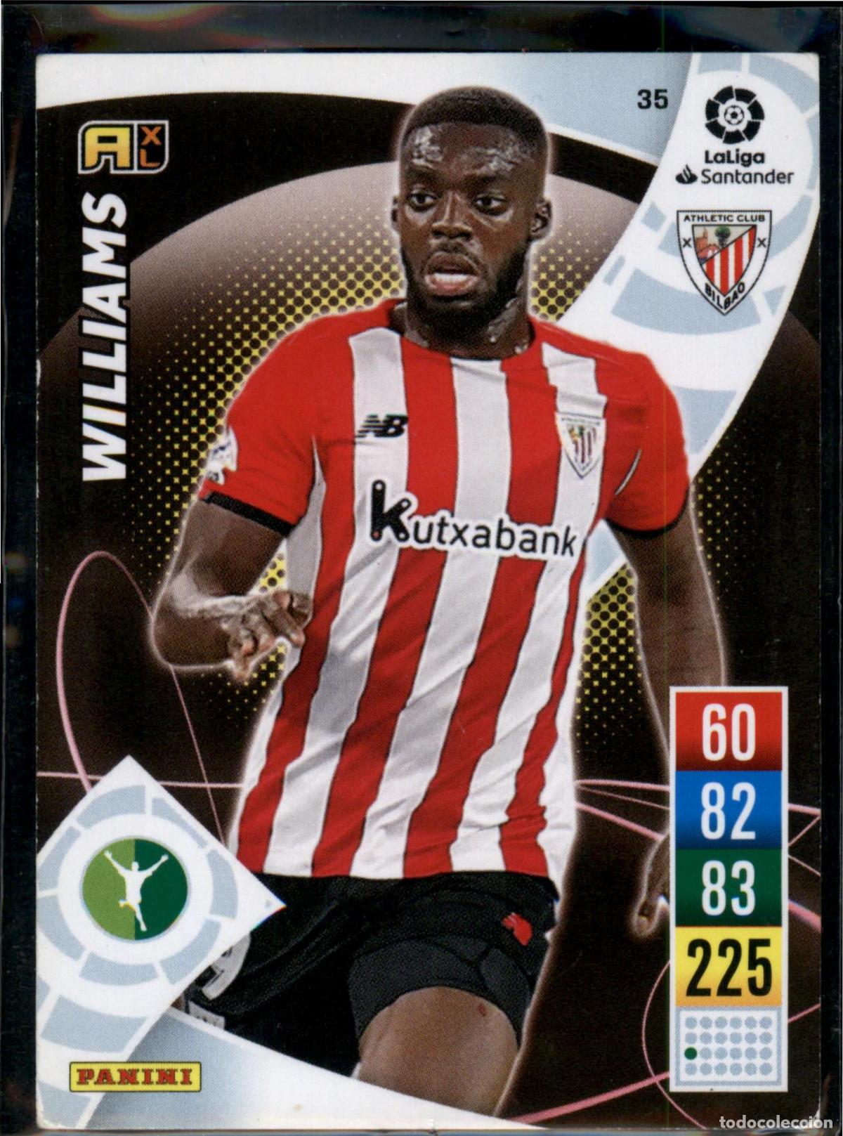 Football Stickers: Williams N&ordm; 34 Athletic Club LaLiga Santander Adrenalyn XL 2021 2022 Panini 21 22
