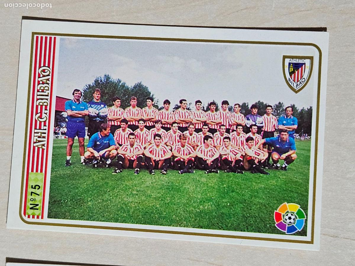 Figurine di Calcio: N&ordm; 75 ALINEACION - LAS FICHA DE LA LIGA MUNDICROMO 94 95 - ATHLETIC DE BILBAO