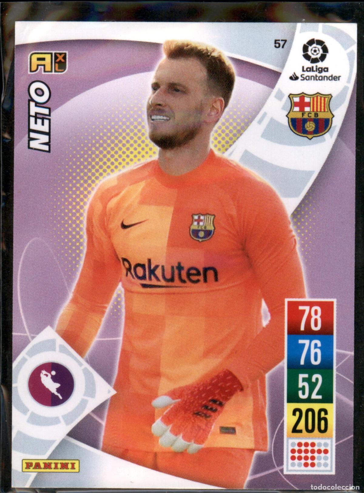 Figurine di Calcio: Neto N&ordm; 57 Bar&ccedil;a (Barcelona) LaLiga Santander Adrenalyn XL 2021 2022 Panini 21 22