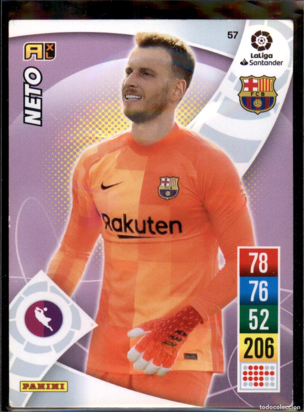 Fu&szlig;ball-Sticker: Neto N&ordm; 57 Bar&ccedil;a (Barcelona) LaLiga Santander Adrenalyn XL 2021 2022 Panini 21 22