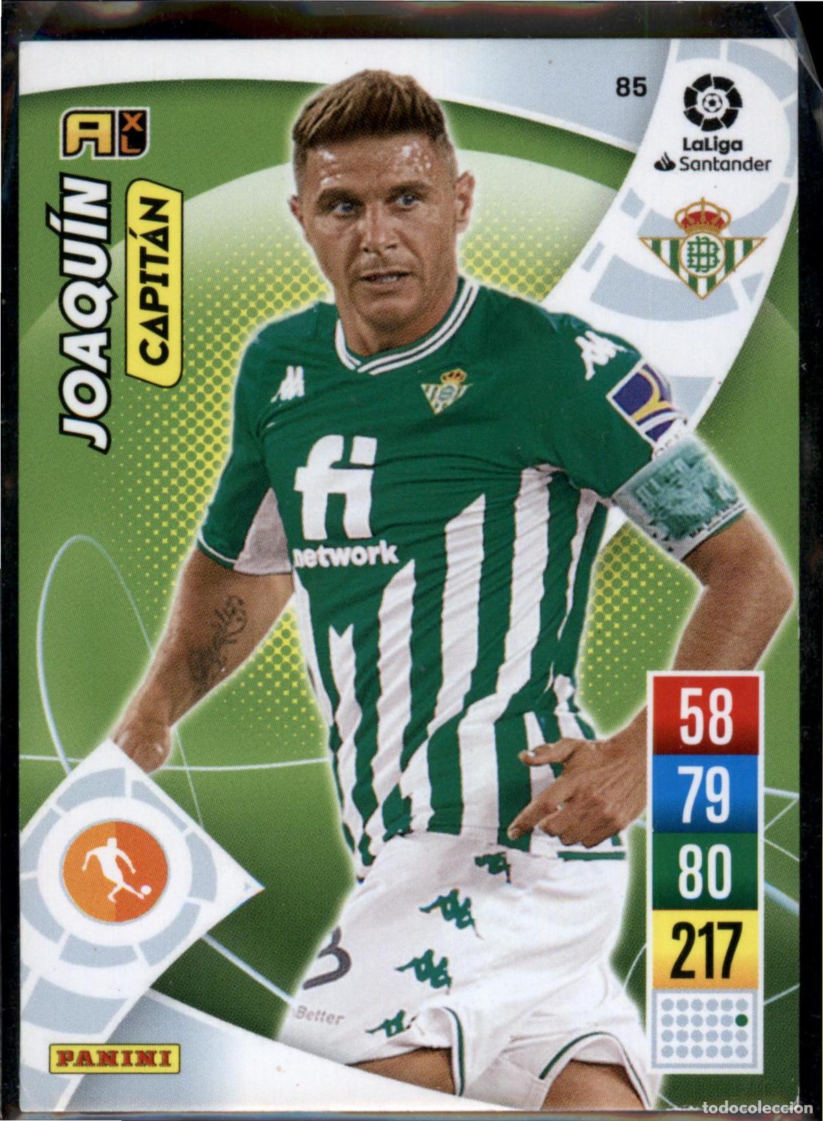 Cromos de F&uacute;tbol: Joaqu&iacute;n Capit&aacute;n N&ordm; 85 Real Betis LaLiga Santander Adrenalyn XL 2021 2022 Panini 21 22