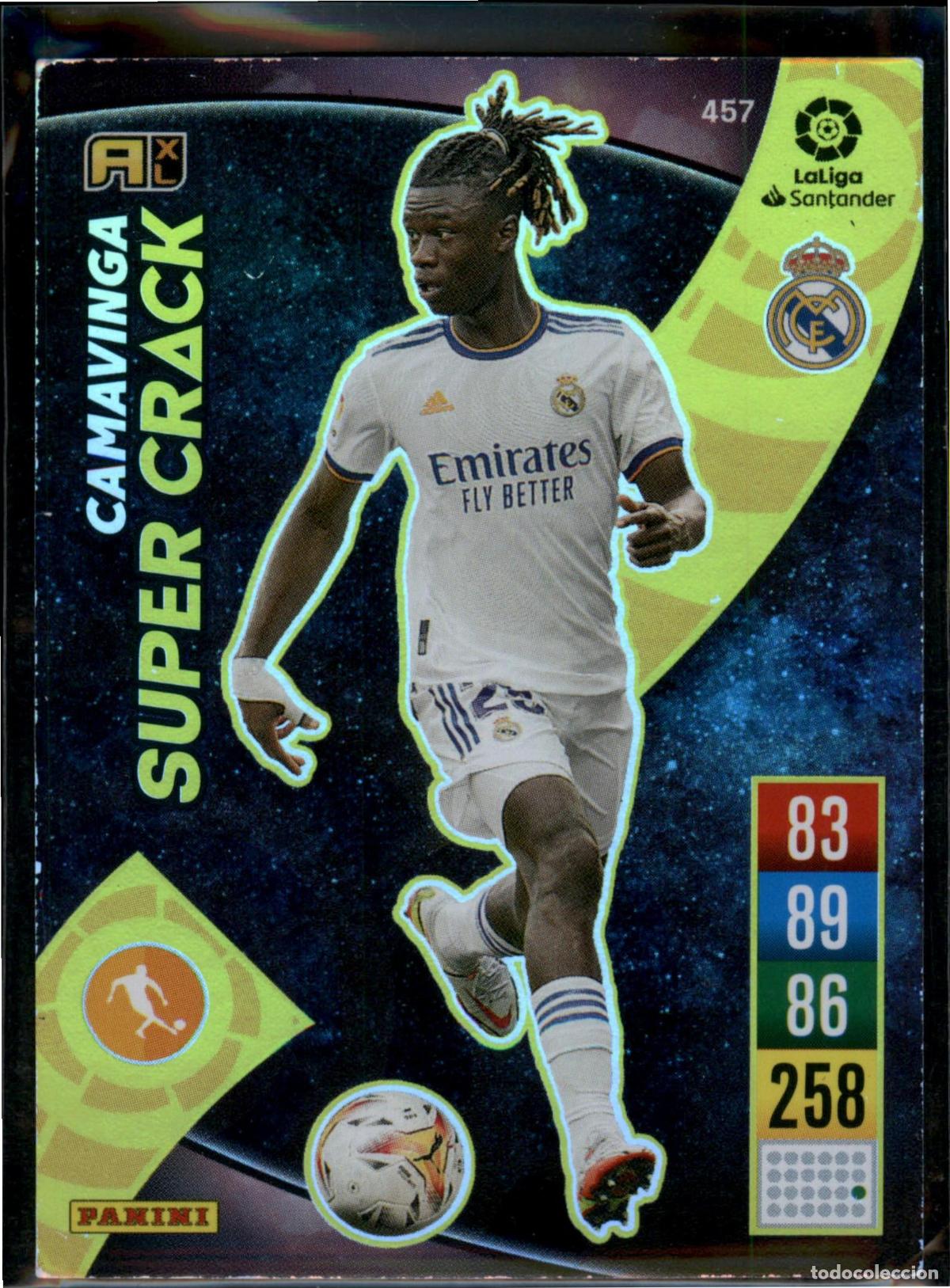 Figurine di Calcio: Camavinga Super Crack N&ordm; 457 Real Madrid Santander Adrenalyn XL 2021 2022 Panini 21 22
