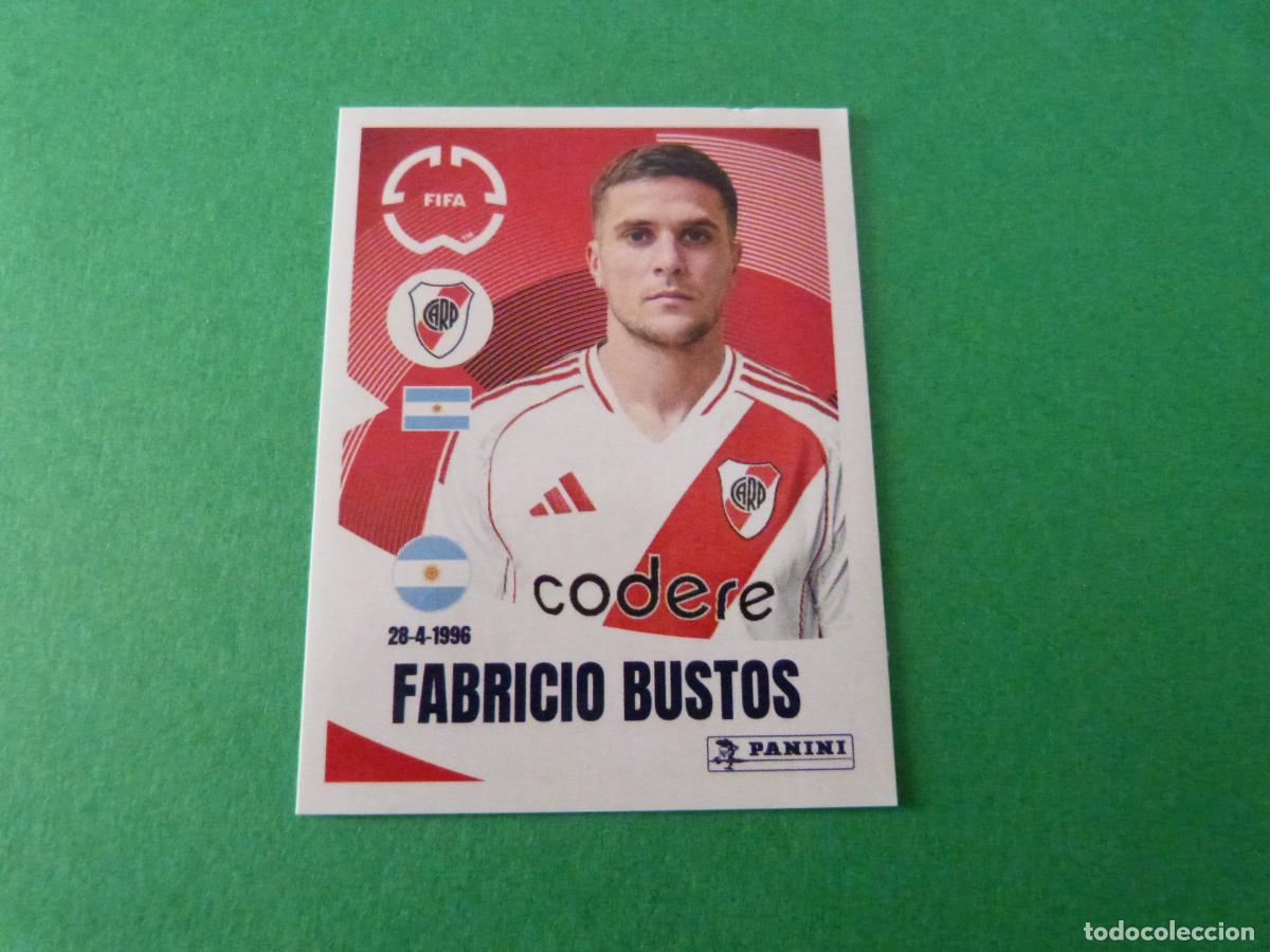 Figurine di Calcio: CROMO FUTBOL FABRICIO BUSTOS RIVER PLATE SIN PEGAR N&ordm; 265 CLUB WORLD CUP 2025 PANINI