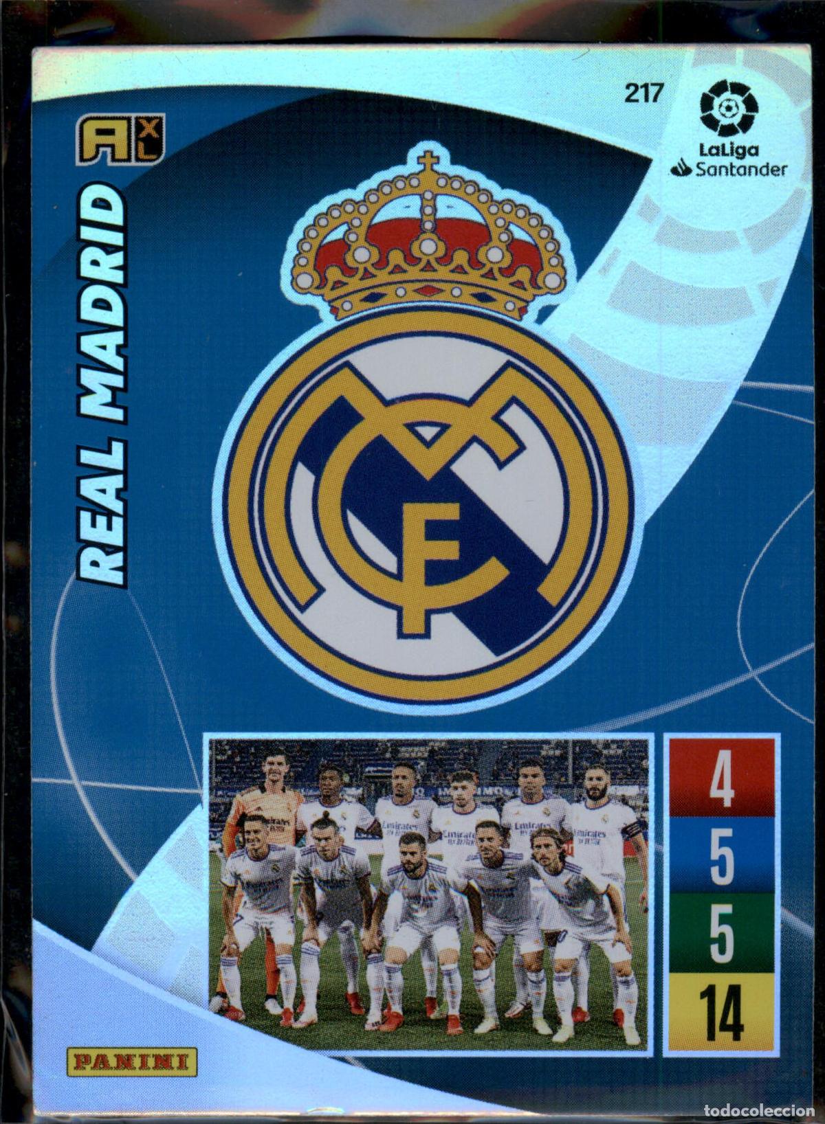 Figurine di Calcio: Escudo Real Madrid N&ordm; 217 LaLiga Santander Adrenalyn XL 2021 2022 Panini 21 22