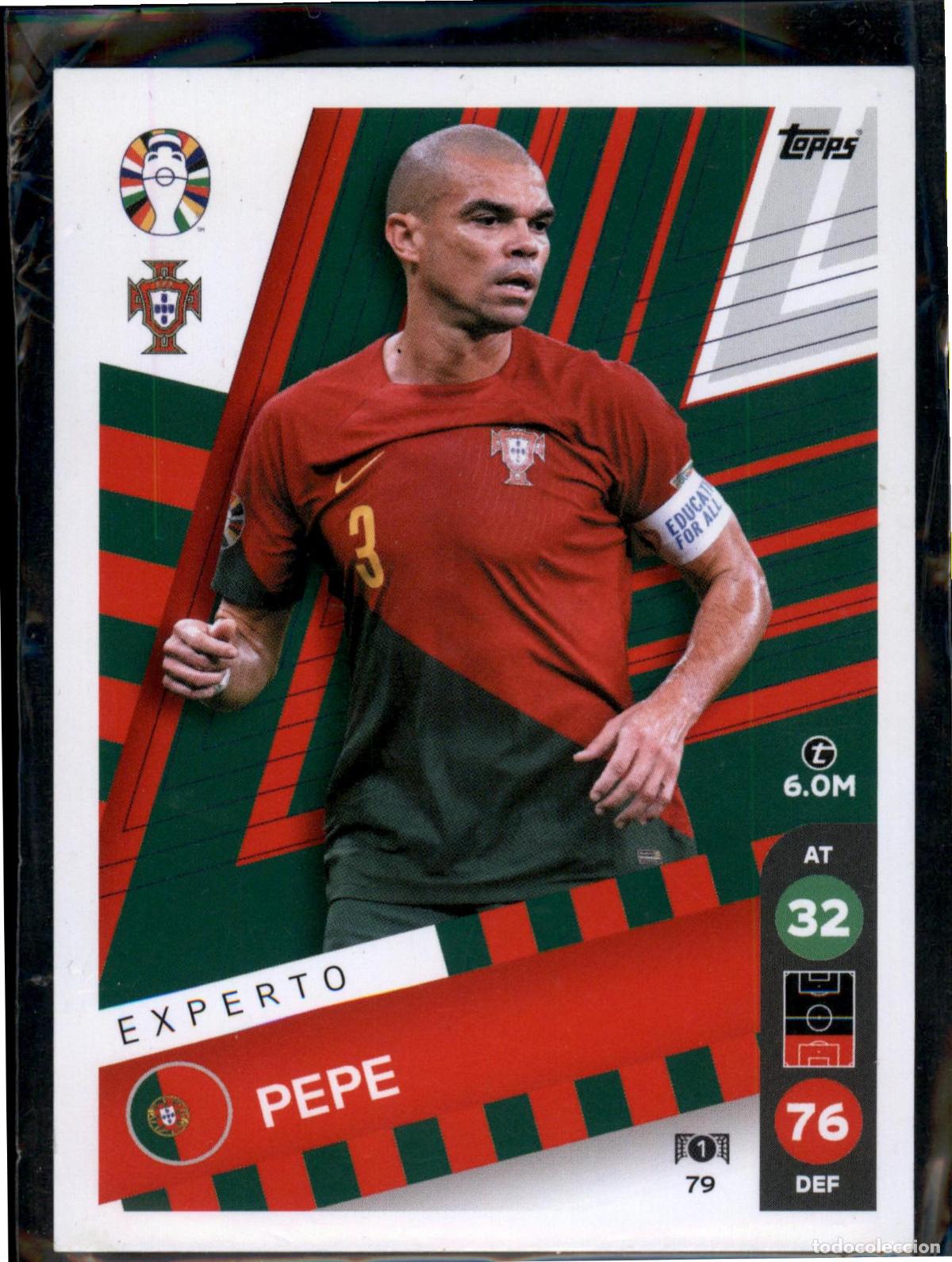Cromos de F&uacute;tbol: Pepe N&ordm; 79 Portugal Euro 2024 LIDL Topps Match Attax Eurocopa 24