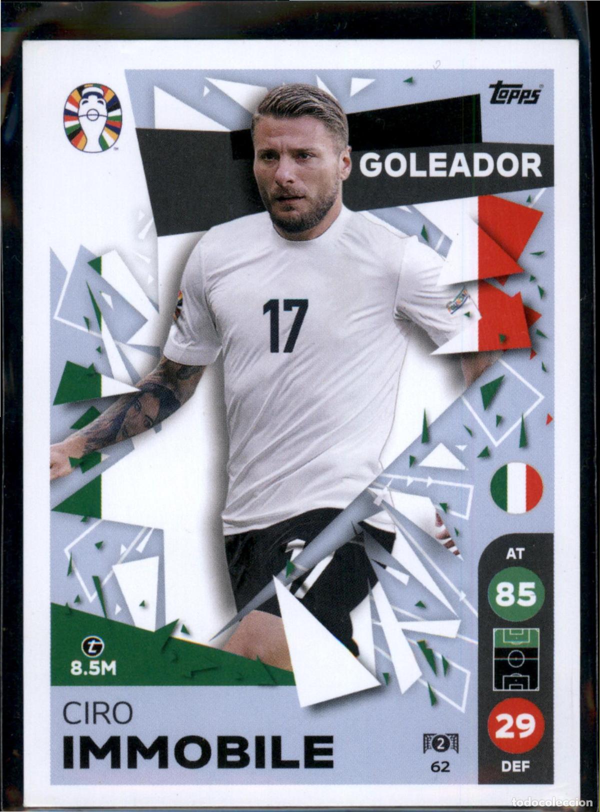 Cromos de F&uacute;tbol: Immobile Goleador N&ordm; 62 Italia Euro 2024 LIDL Topps Match Attax Eurocopa 24