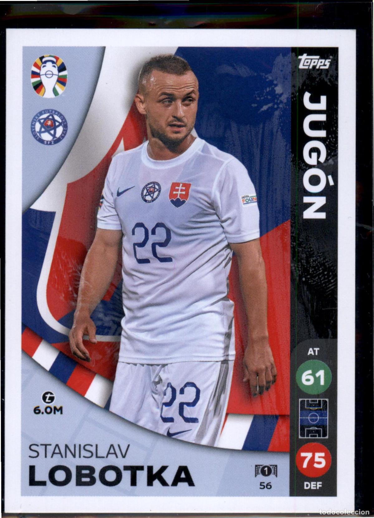 Figurine di Calcio: Stanislav Lobotka Jug&oacute;n N&ordm; 56 Eslovenia Euro 2024 LIDL Topps Match Attax Eurocopa 24