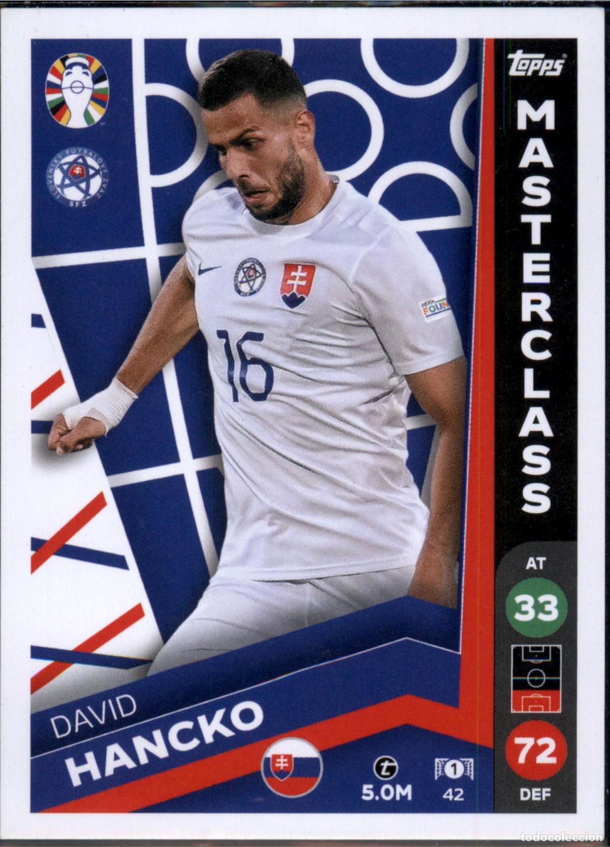 Figurine di Calcio: David Hancko Masterclass N&ordm; 42 Eslovenia Euro 2024 LIDL Topps Match Attax Eurocopa 24