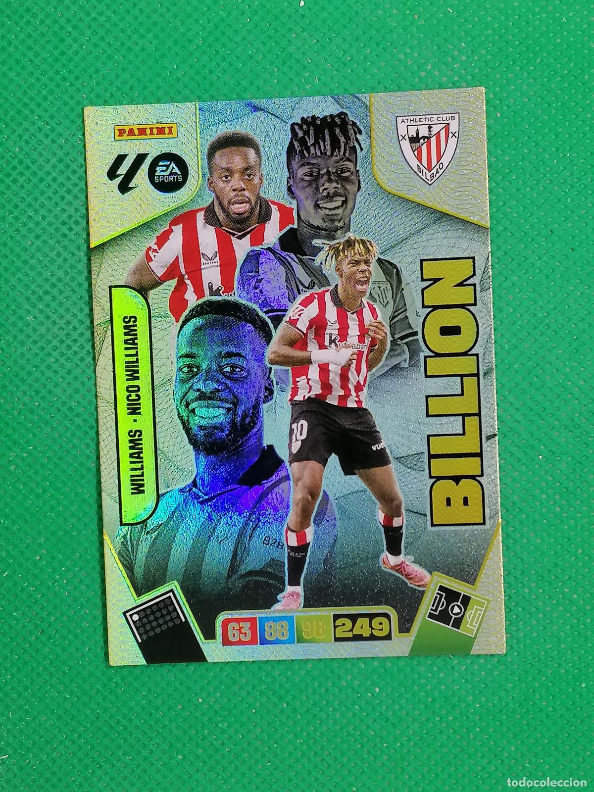 Cartes &agrave; collectionner de Football: WILLIAMS NICO WILLIAMS ATHLETIC BILBAO BILLION ⚽ PANINI LIGA ADRENALYN XL 2025 2026 25 26 ⚽