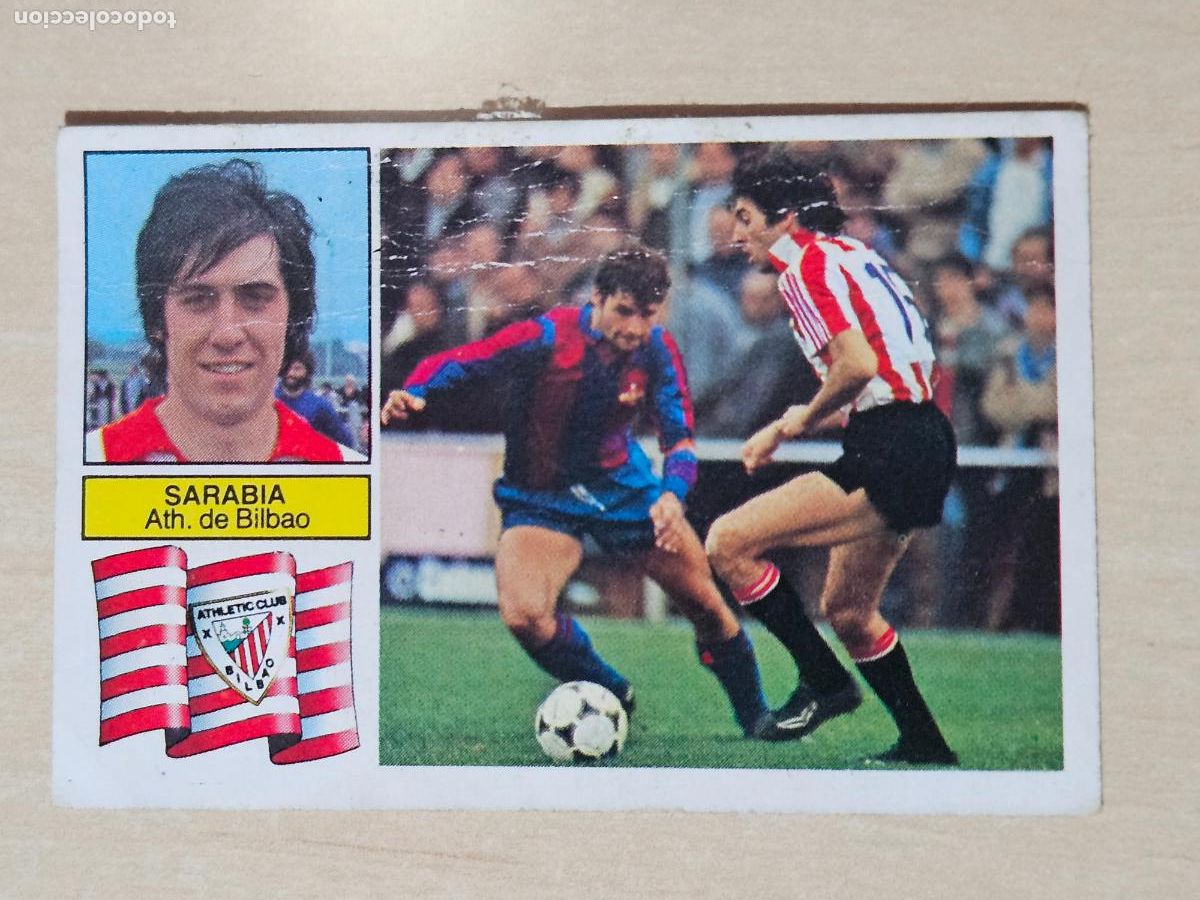 Fu&szlig;ball-Sticker: EDICIONES ESTE 82 83 - SARABIA - CROMO RECUPERADO - ATHLETIC DE BILBAO