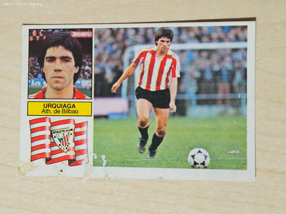 Fu&szlig;ball-Sticker: EDICIONES ESTE 82 83 - URQUIAGA - CROMO RECUPERADO - ATHLETIC DE BILBAO