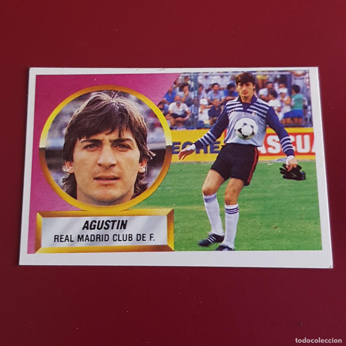 Fu&szlig;ball-Sticker: ESTE - LIGA 88 89 - 1988 1989 - R MADRID - AGUSTIN 2 - NUCA PEGADO