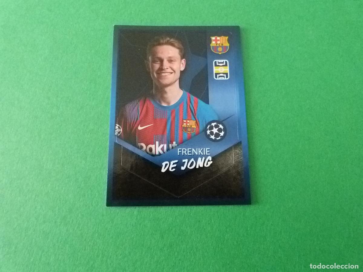 Figurine di Calcio: CROMO FUTBOL FRENKIE DE JONG F.C. BARCELONA SIN PEGAR N&ordm; 384 CHAMPIONS LEAGUE 2021-2022/21-22 TOPPS