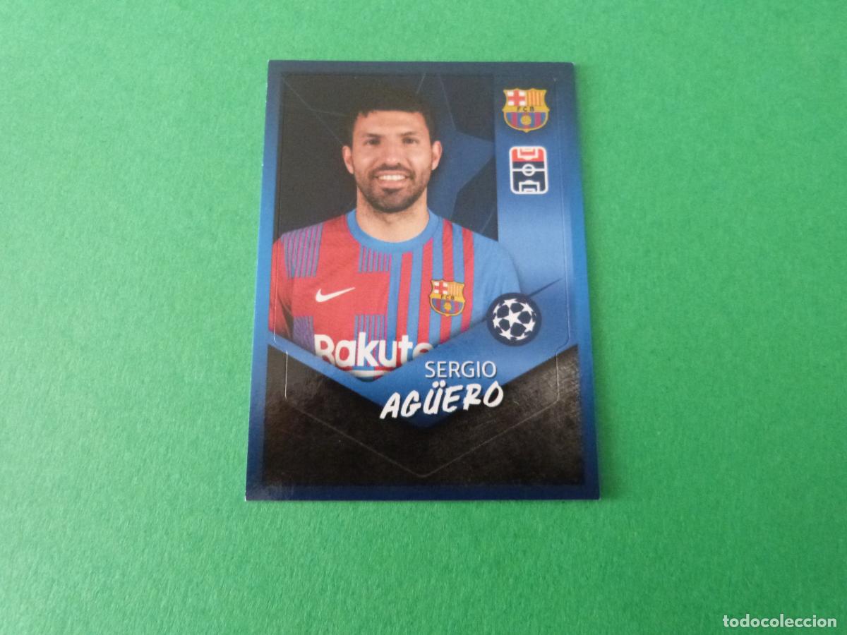 Figurine di Calcio: CROMO FUTBOL KUN AG&Uuml;ERO F.C. BARCELONA SIN PEGAR N&ordm; 388 CHAMPIONS LEAGUE 2021-2022/21-22 TOPPS