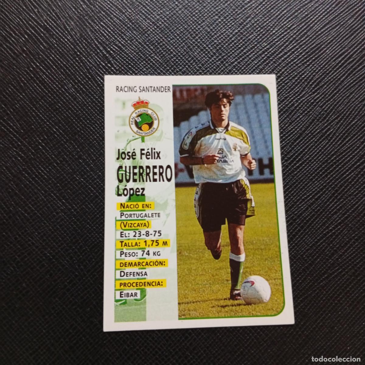 Cromos de F&uacute;tbol: 282 GUERRERO RACING PANINI 1998 1999 CROMO FUTBOL LIGA 98 99 - SIN PEGAR - A146 PG217 B