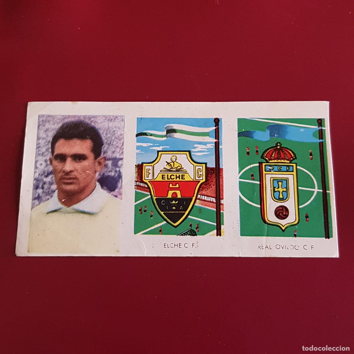 Figurine di Calcio: RUIZ ROMERO - CAMPEONATOS NACIONALES 1960 - 60 - ESCUDO - OVIEDO 223 - ELCHE 319 - CALDENTEY 235