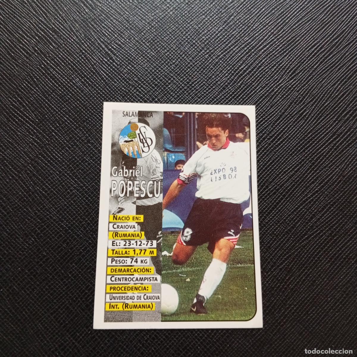 Figurine di Calcio: 265 POPESCU SALAMANCA PANINI 1998 1999 CROMO FUTBOL LIGA 98 99 - SIN PEGAR - A146 PG280