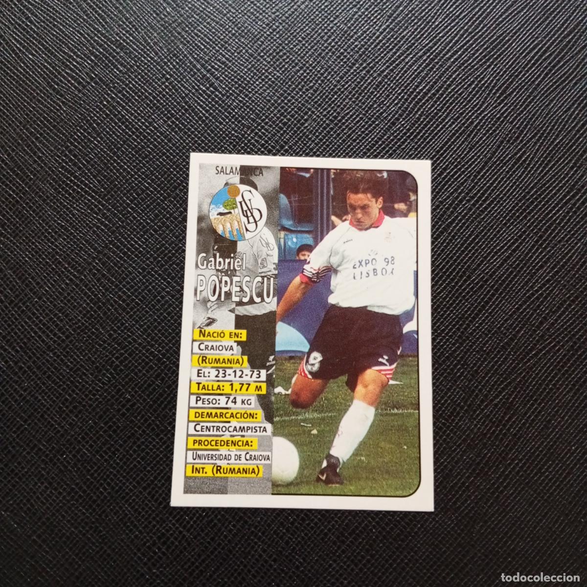 Cromos de F&uacute;tbol: 265 POPESCU SALAMANCA PANINI 1998 1999 CROMO FUTBOL LIGA 98 99 - SIN PEGAR - A146 PG280 B