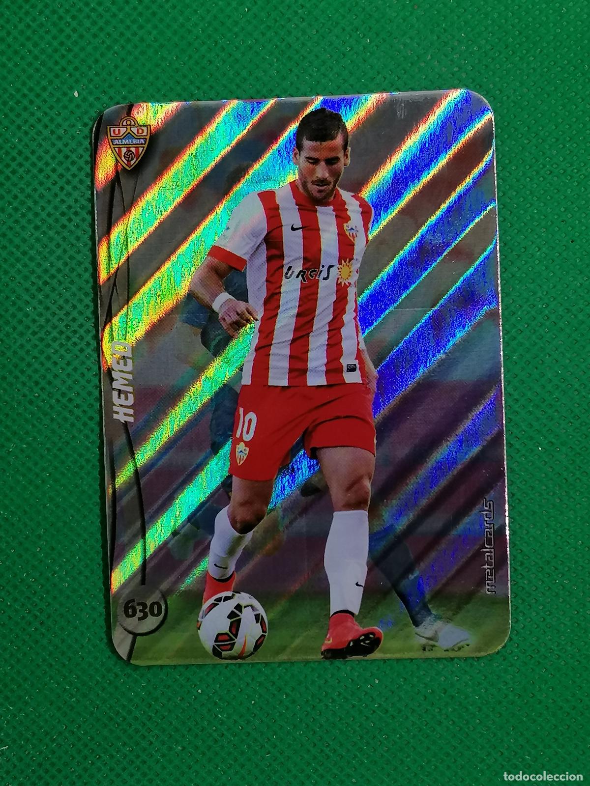 Cromos de F&uacute;tbol: 630 HEMED ALMERIA RAYAS METALCARDS ⚽ MUNDICROMO FICHAS DE LA LIGA 14 15 2024 2015 ⚽