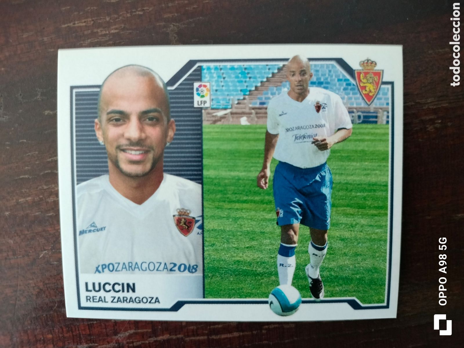 Cromos de F&uacute;tbol: Cromo fichaje 59 Luccin Zaragoza Ediciones Este liga temporada 07 08 2007 2008