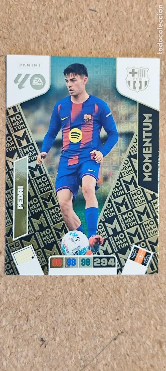 Cromos de F&uacute;tbol: ADRENALYN XL LA LIGA 25/26 CARD MOMENTUM PEDRI FC BARCELONA # PANINI
