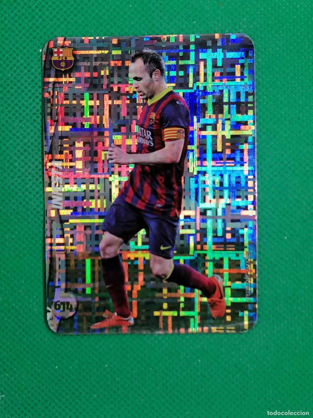 Cromos de F&uacute;tbol: 614 INIESTA BARCELONA TETRIS METALCARDS ⚽ MUNDICROMO FICHAS DE LA LIGA 14 15 2024 2015 ⚽