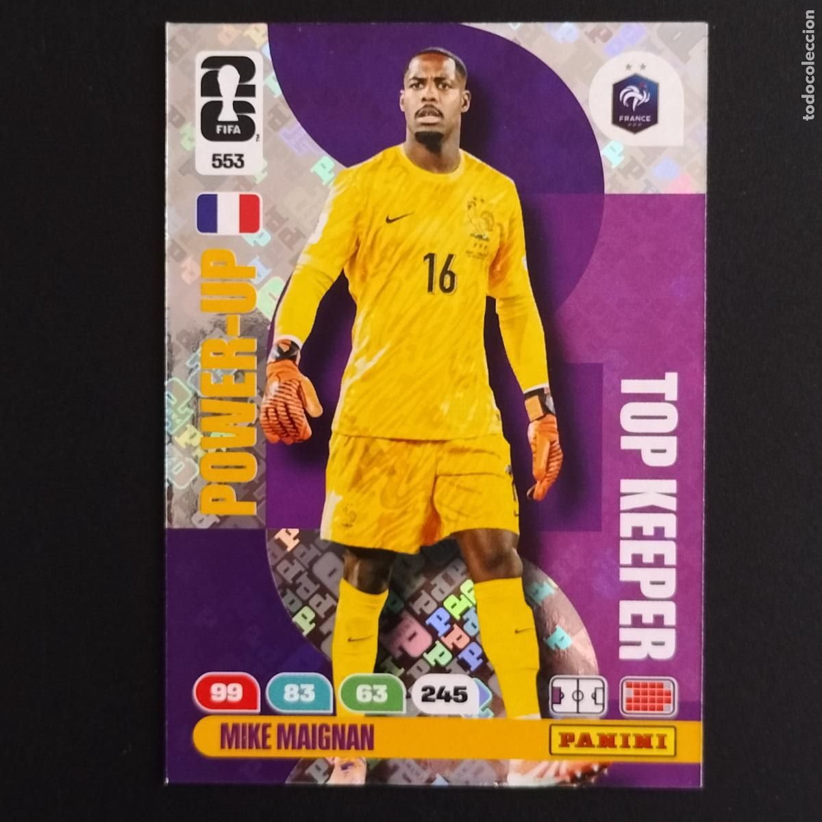 Fu&szlig;ball-Sticker: 553 MIKE MAIGNAN TOP KEEPER FRANCIA CROMOS ADRENALYN XL MUNDIAL 26 2026 FIFA WORLD CUP PANINI