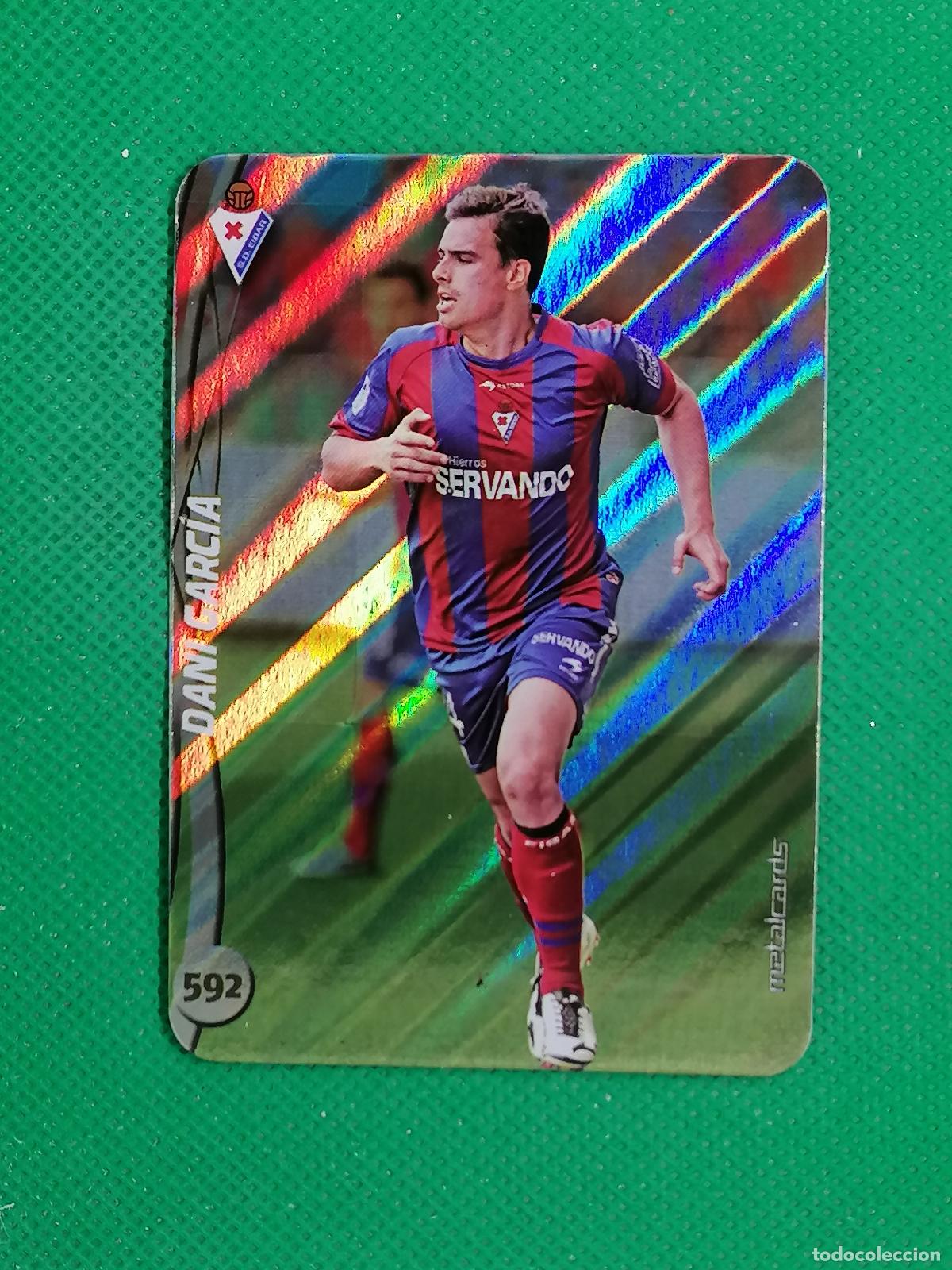 Cromos de F&uacute;tbol: 592 DANI GARCIA LEVANTE RAYAS METALCARDS ⚽ MUNDICROMO FICHAS DE LA LIGA 14 15 2024 2015 ⚽