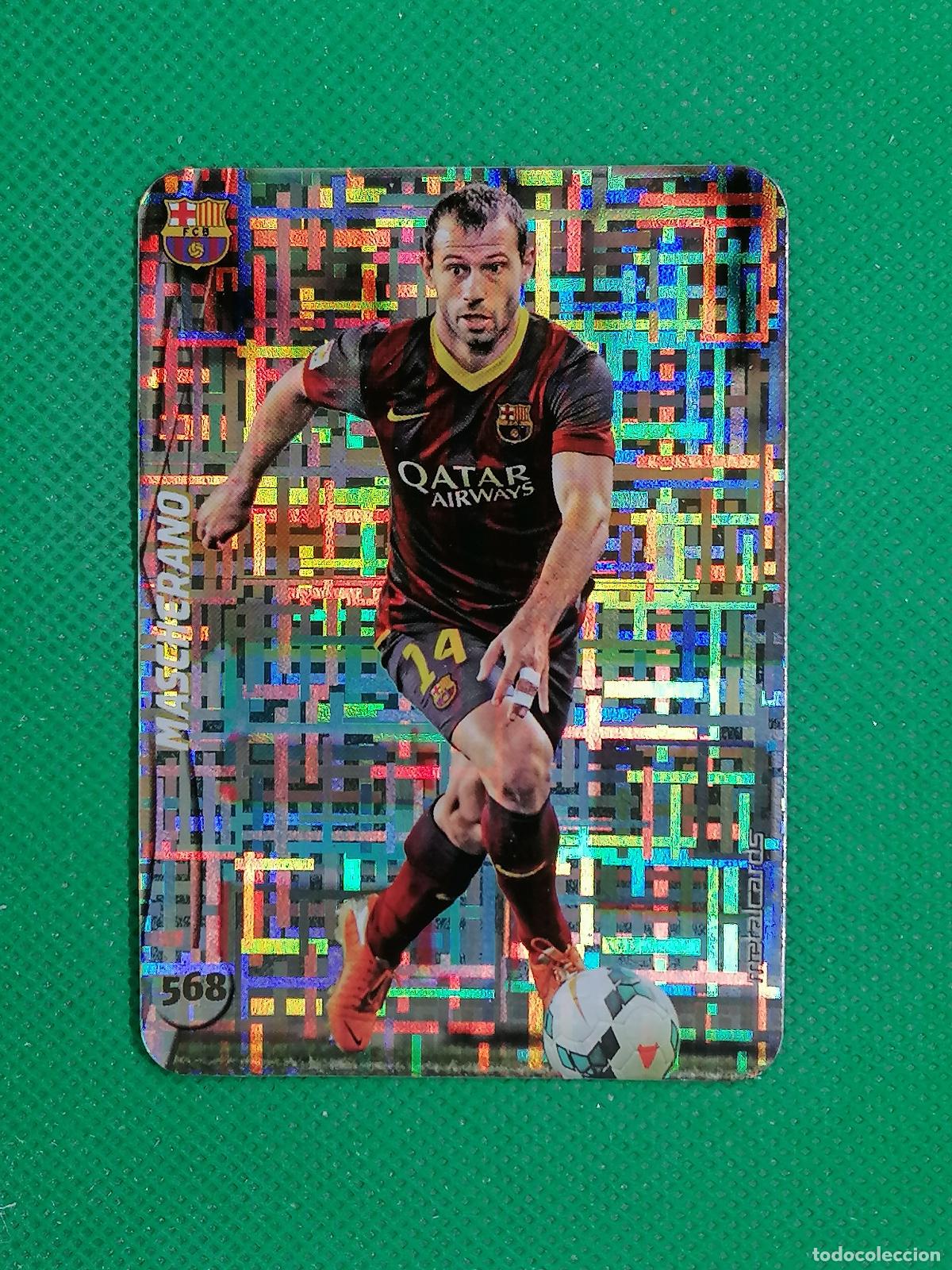 Football Stickers: 568 MASCHERANO BARCELONA TETRIS METALCARDS ⚽ MUNDICROMO FICHAS DE LA LIGA 14 15 2024 2015 ⚽